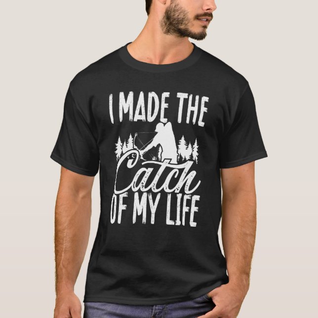 T-shirt Bowfishing Just Married Catch of Life Bowfisher Bo (Devant)