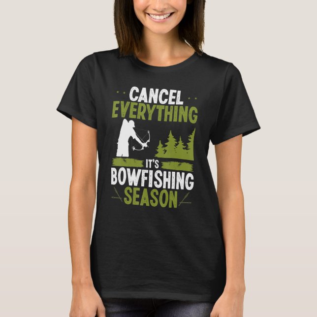 T-shirt Bowfishing Season Airboat Fisherman Bow Hunter Bow (Devant)