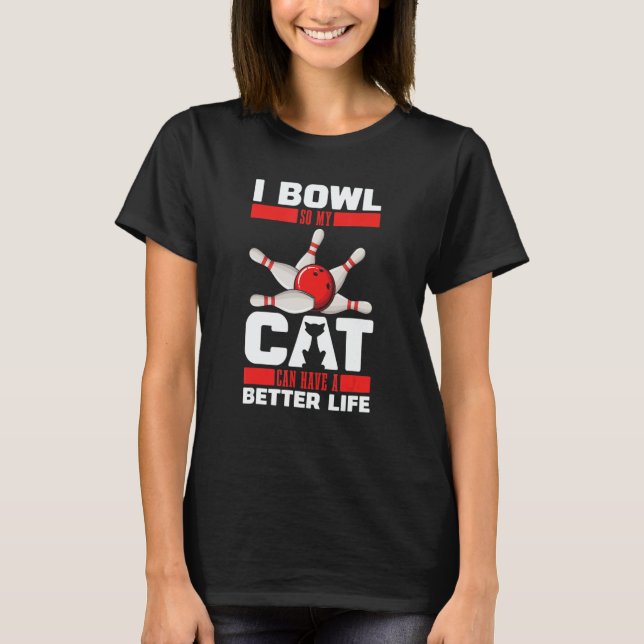 T-shirt Bowler Cat Alley Team   League Bowling (Devant)