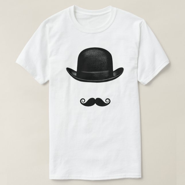 T-shirt Bowler et Mustache (Design devant)