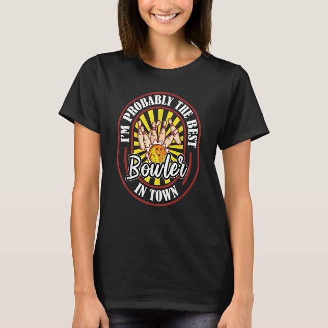 T-shirt Bowler Humorous Team  League Alley Bowling (Devant)