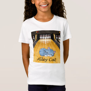 T-Shirt Bowling Alley Pastime Bowl avec Alley Cat