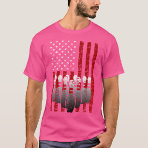 T-shirt Bowling américain Pins Patriotique Bowler