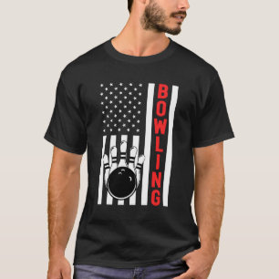 T-shirt Bowling American Flag Patriotique Bowler Bal
