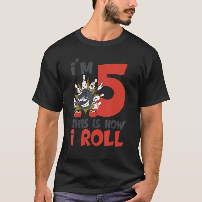 T-shirt Bowling Anniversaire 5 ans Old Bowler 5e anniversa (Devant)