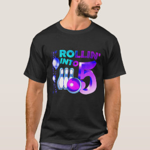 T-shirt Bowling Anniversaire 5E Rollin Dans 5 Ans