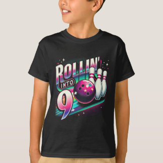 T-shirt Bowling Anniversaire Qui Roule Dans La Fête Des 9