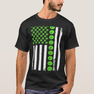 T-shirt Bowling Athletic Sports Drapeau américain St Patri