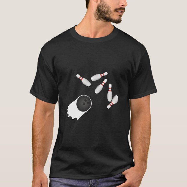 T-shirt Bowling Ball Hitting Bowling Strike Bowler Humor (Devant)