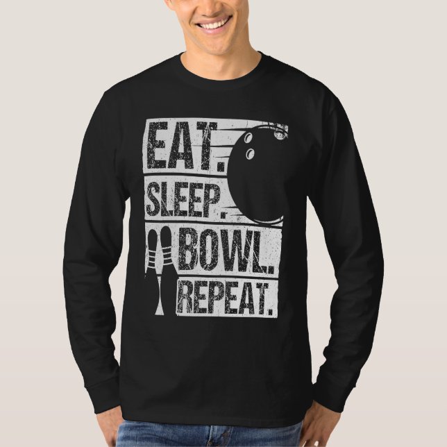 T-shirt Bowling Ball Pin Bowler Strike Bowling Fanatic Bow (Devant)
