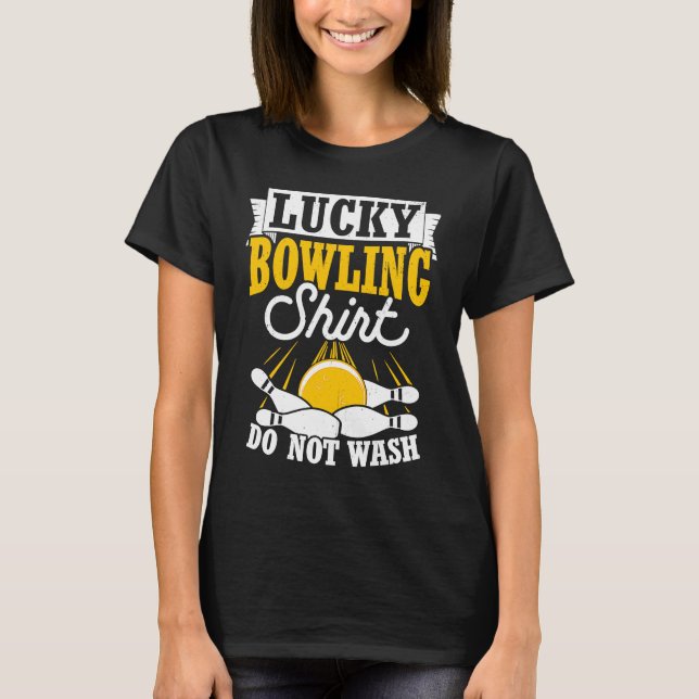 T-shirt Bowling Ball Pin Bowler Strike Bowling Fanatic Bow (Devant)