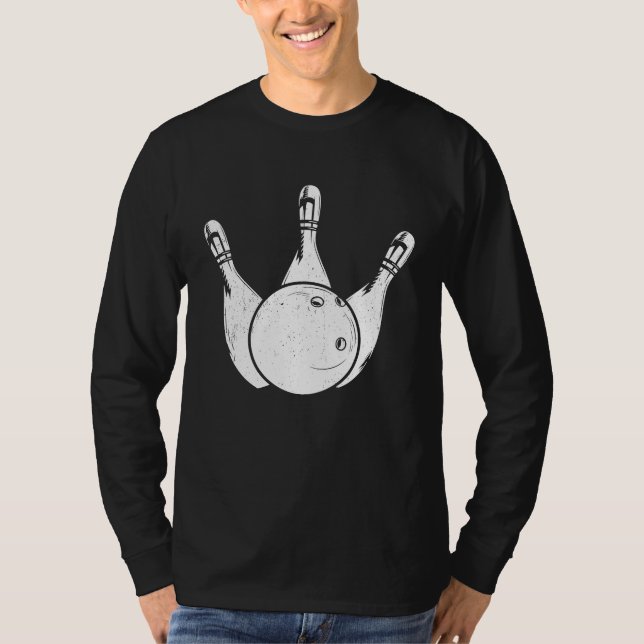 T-shirt Bowling Ball Pin Bowler Strike Bowling Legend Bowl (Devant)