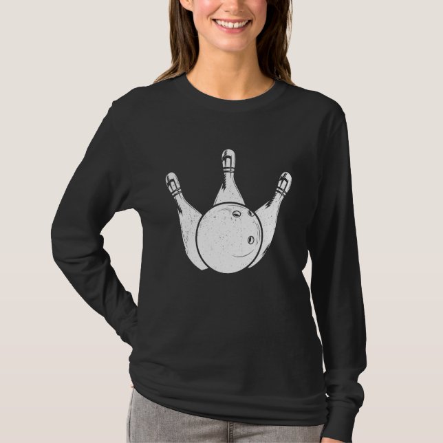T-shirt Bowling Ball Pin Bowler Strike Bowling Legend Bowl (Devant)