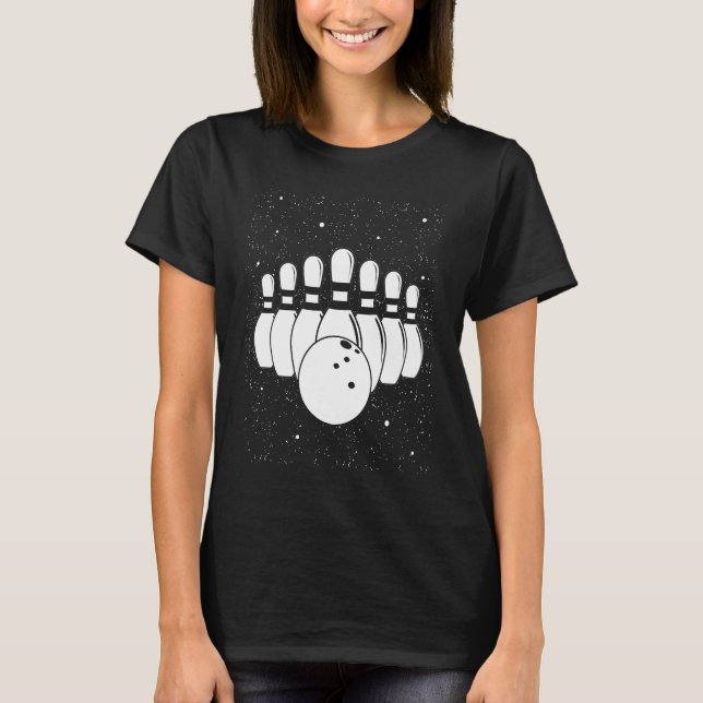 T-shirt Bowling Ball Pin Bowler Strike Bowling Team Bowlin (Devant)