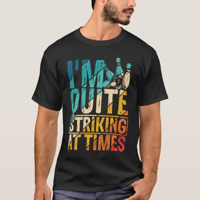 T-shirt Bowling Ball Pin Bowler Strike Bowling Team Bowlin (Devant)
