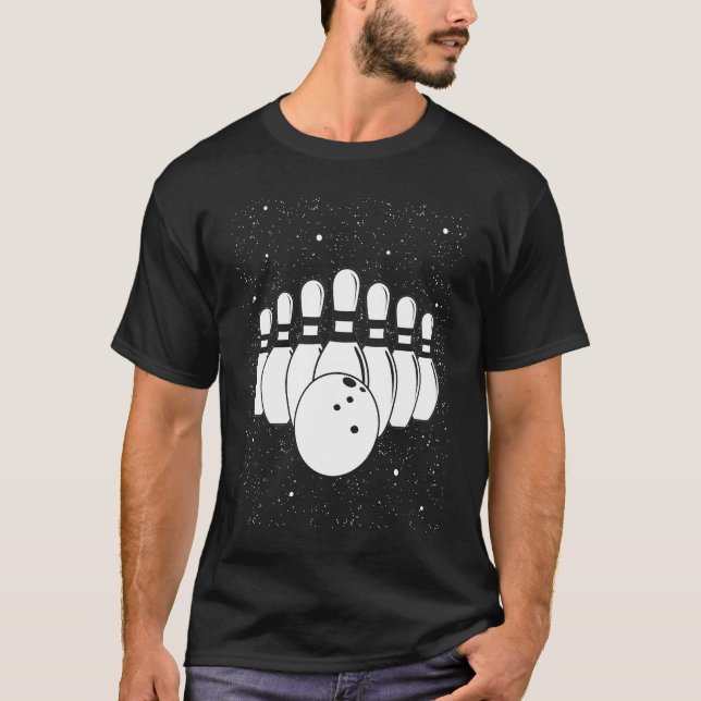 T-shirt Bowling Ball Pin Bowler Strike Bowling Team Bowlin (Devant)