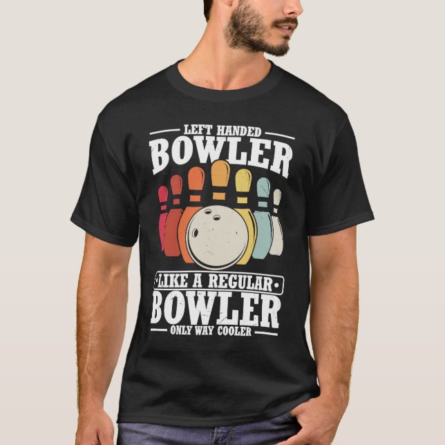 T-shirt Bowling Ball Pin Bowler Strike Team Bowling Alley  (Devant)