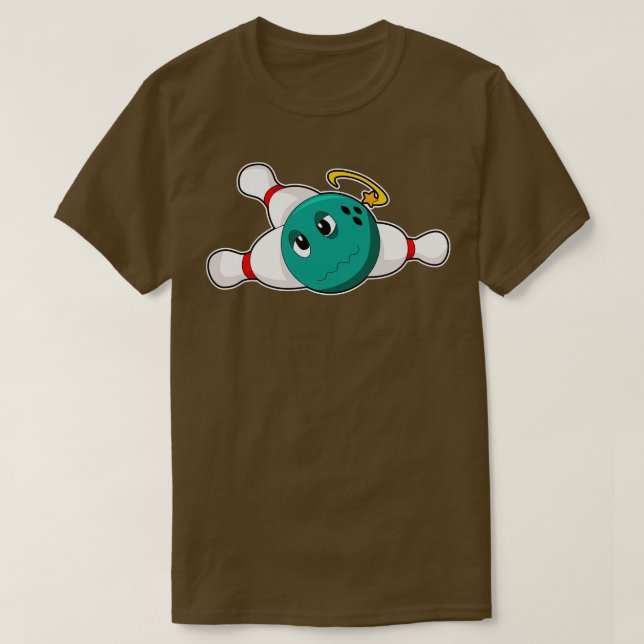 T-shirt Bowling Bowling Ball Bowling Pin (Design devant)
