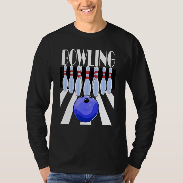 T-shirt Bowling Bowling Ball Team Bowl Pins Bowlers (Devant)