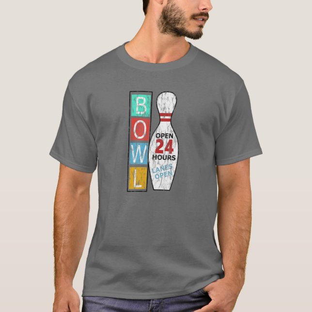 T-shirt Bowling Bowling Bowling Retro Bowling Cool Bowling (Devant)