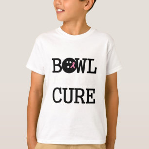 T-shirt Bowling Breast Cancer Bowler Pink Ribbon Bowl Pour