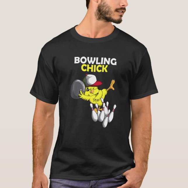 T-shirt Bowling Chick Chicken Chicken Chicken Chicen Bowlt (Devant)