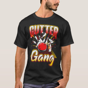 T-shirt Bowling Cool Gutter Gang Bowlers 10 broches