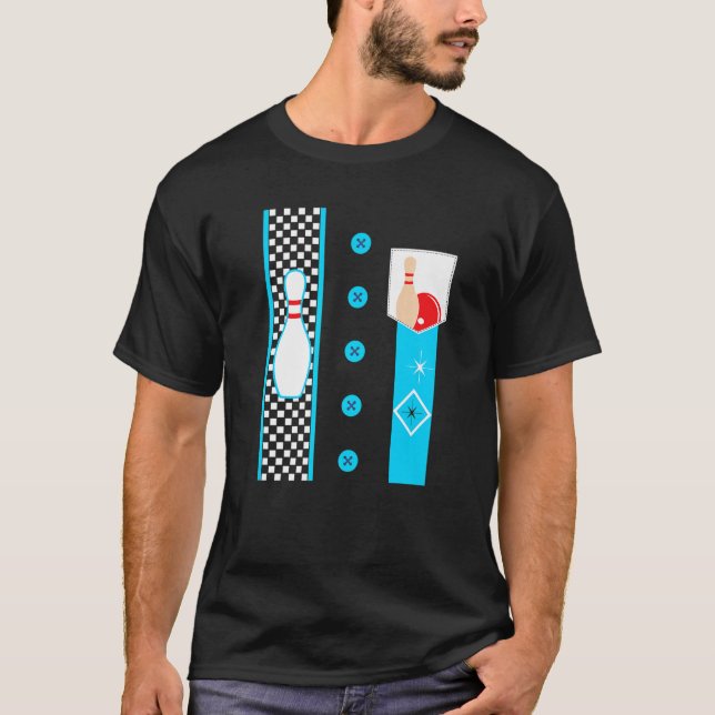 T-shirt Bowling Costume Bowling League Bowling (Devant)