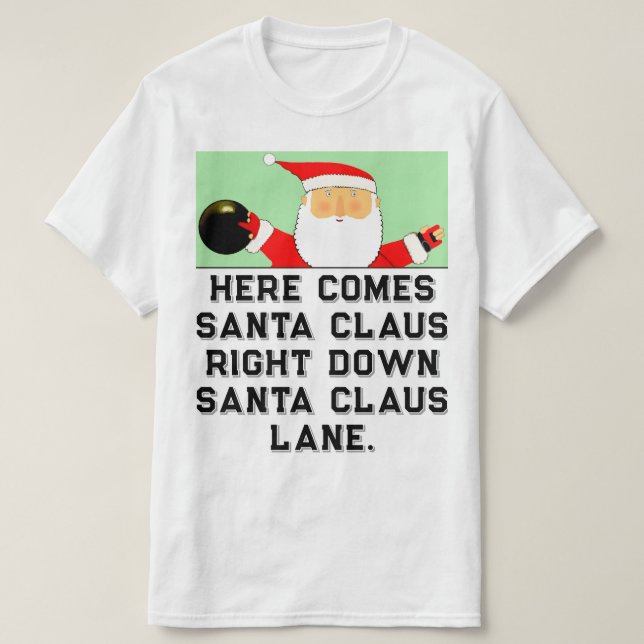 T-shirt Bowling de Noël (Design devant)