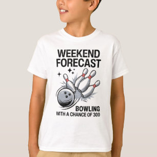T-shirt Bowling De Prévisions Du Week-End Avec Une Chance