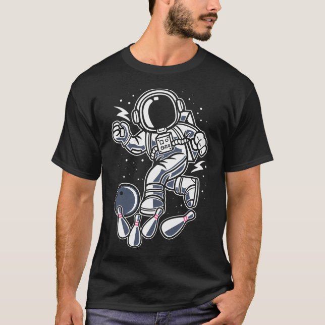 T-shirt Bowling des astronautes (Devant)