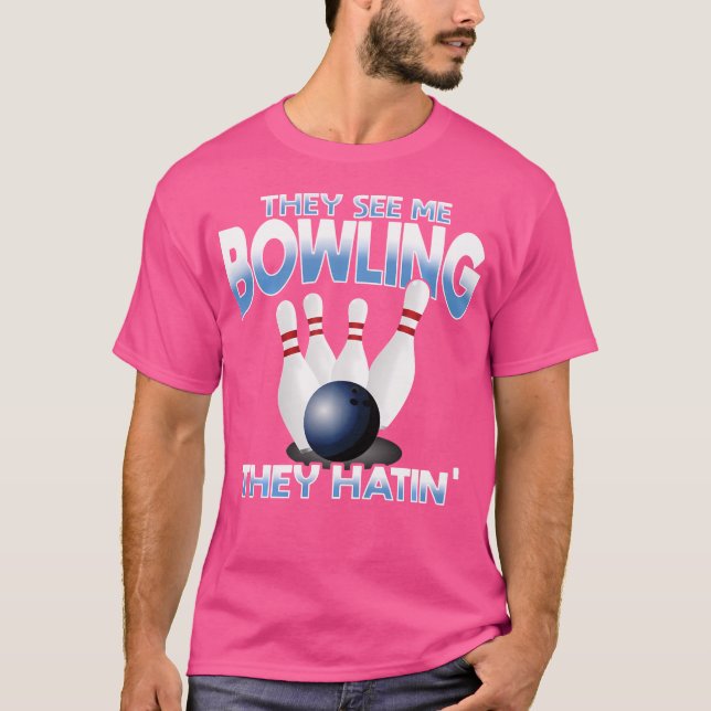 T-shirt Bowling Drôle Pour Garçons Filles (Devant)