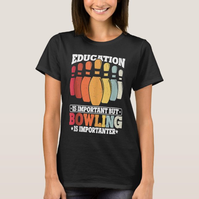 T-shirt Bowling Education Bowler Strike Bowling Team Bowli (Devant)