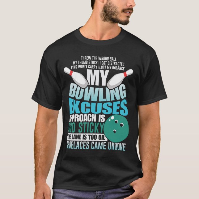 T-shirt Bowling Exprime Funny Bowling Ball Strike Sport (Devant)
