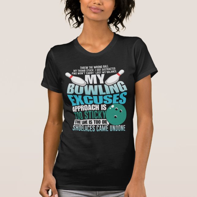 T-shirt Bowling Exprime Funny Bowling Ball Strike Sport (Devant)