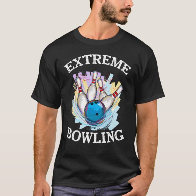 T-shirt Bowling Extreme Pins Bowling Ball Femmes M (Devant)