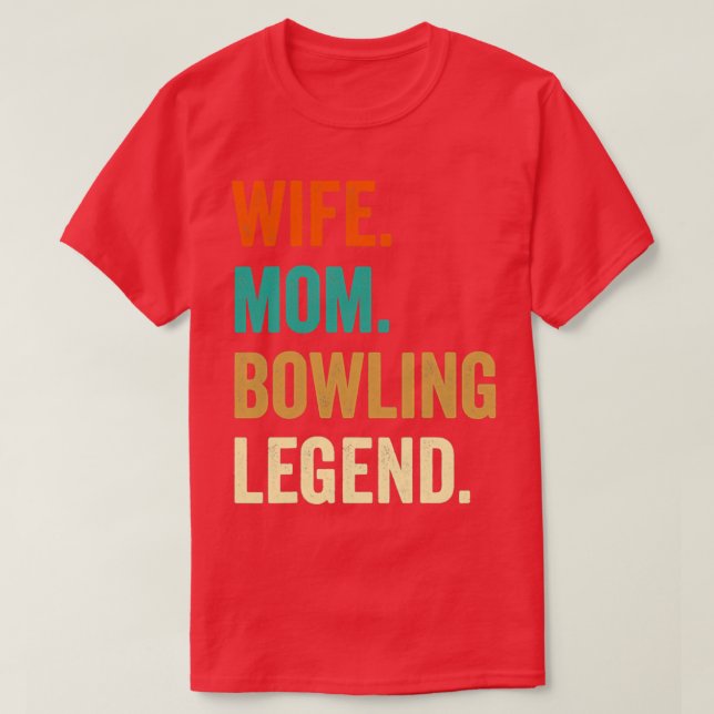 T-shirt Bowling Femme Maman Bowler Bowler Ball T (Design devant)