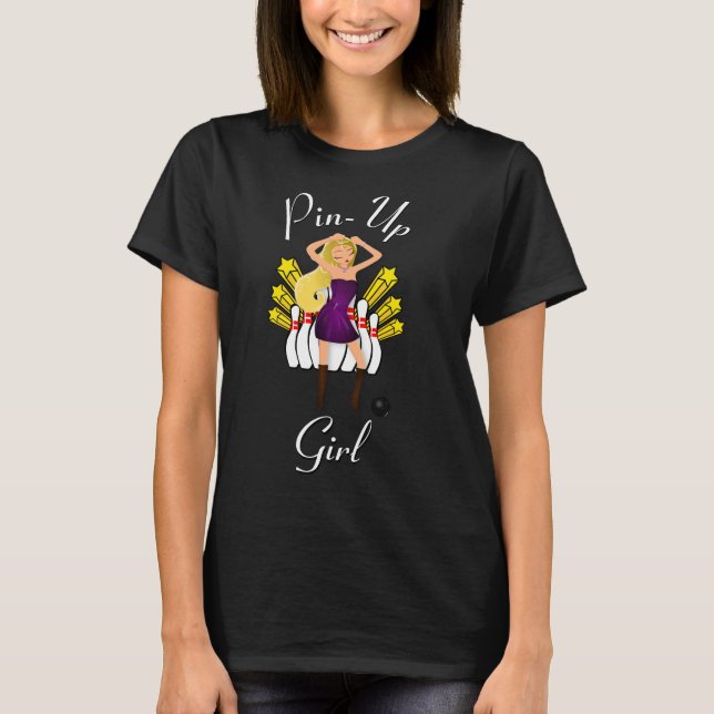 T-shirt Bowling femme's Sportswear Pin-Up Girl Custom T-S (Devant)