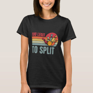 T-shirt Bowling Funny Bowler Team Retro Trop Léger Pour Fr