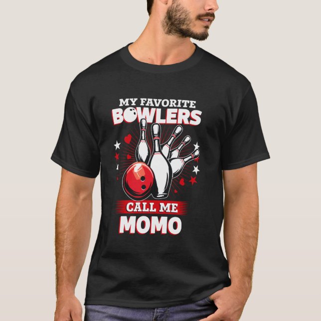 T-shirt Bowling Funny Mon Bowler Favori M'Appelle M (Devant)