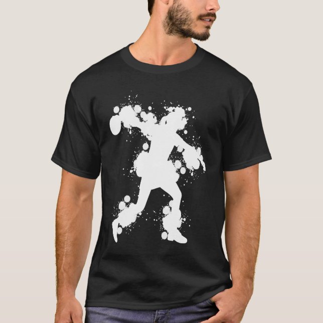 T-shirt Bowling Girl Ball Pin Bowler Strike Bowling Team B (Devant)