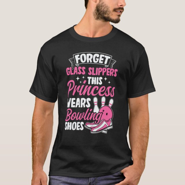 T-shirt Bowling Girl Princess Pin Bowler Strike Team Bowli (Devant)