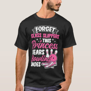 T-shirt Bowling Girl Princess Pin Bowler Team Bowli
