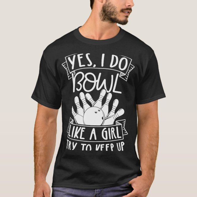 T-shirt Bowling Girl Princess Pin Bowler Team Bowli (Devant)
