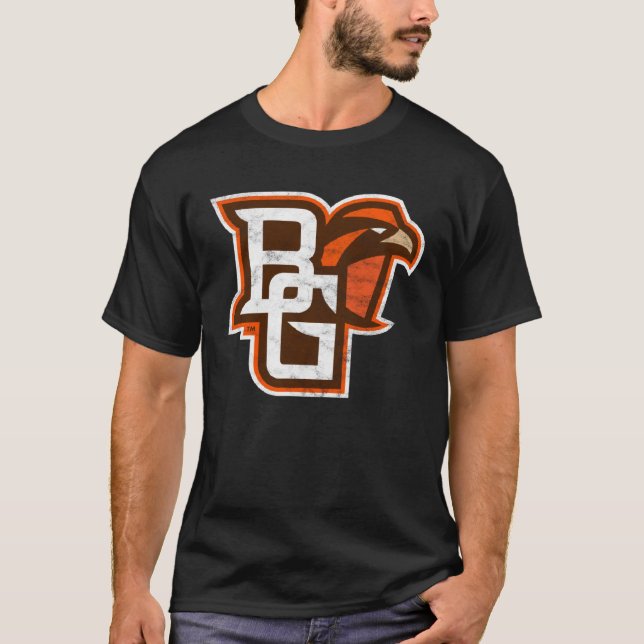 T-shirt Bowling Green BGSU Falcons Distressed Primary (Devant)