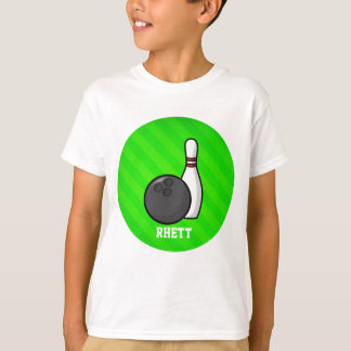 T-shirt Bowling ; Grilles vertes néon