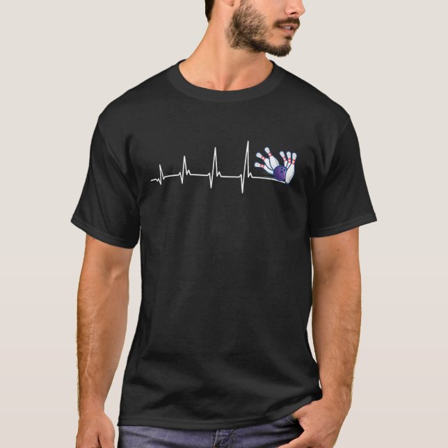 T-shirt Bowling Heartbeat Bowling (Devant)