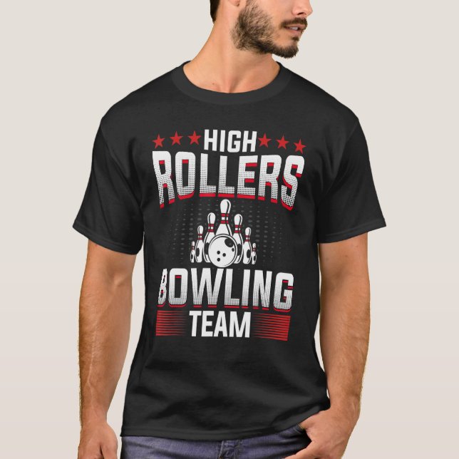 T-shirt Bowling    High Rollers Bowling Team Bowler (Devant)