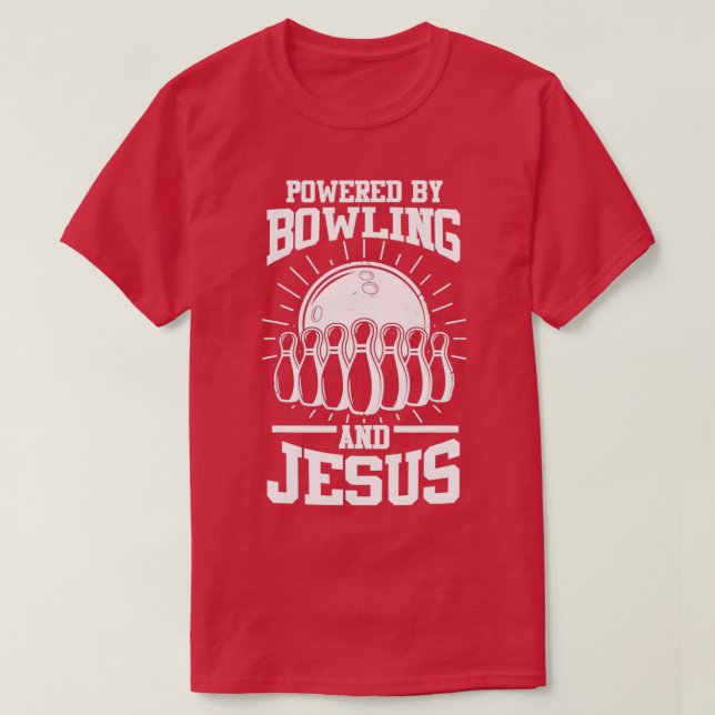 T-shirt Bowling Jesus Bowler Bowling T (Design devant)