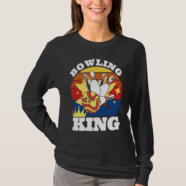 T-shirt Bowling King Evolution of Man Bowling (Devant)